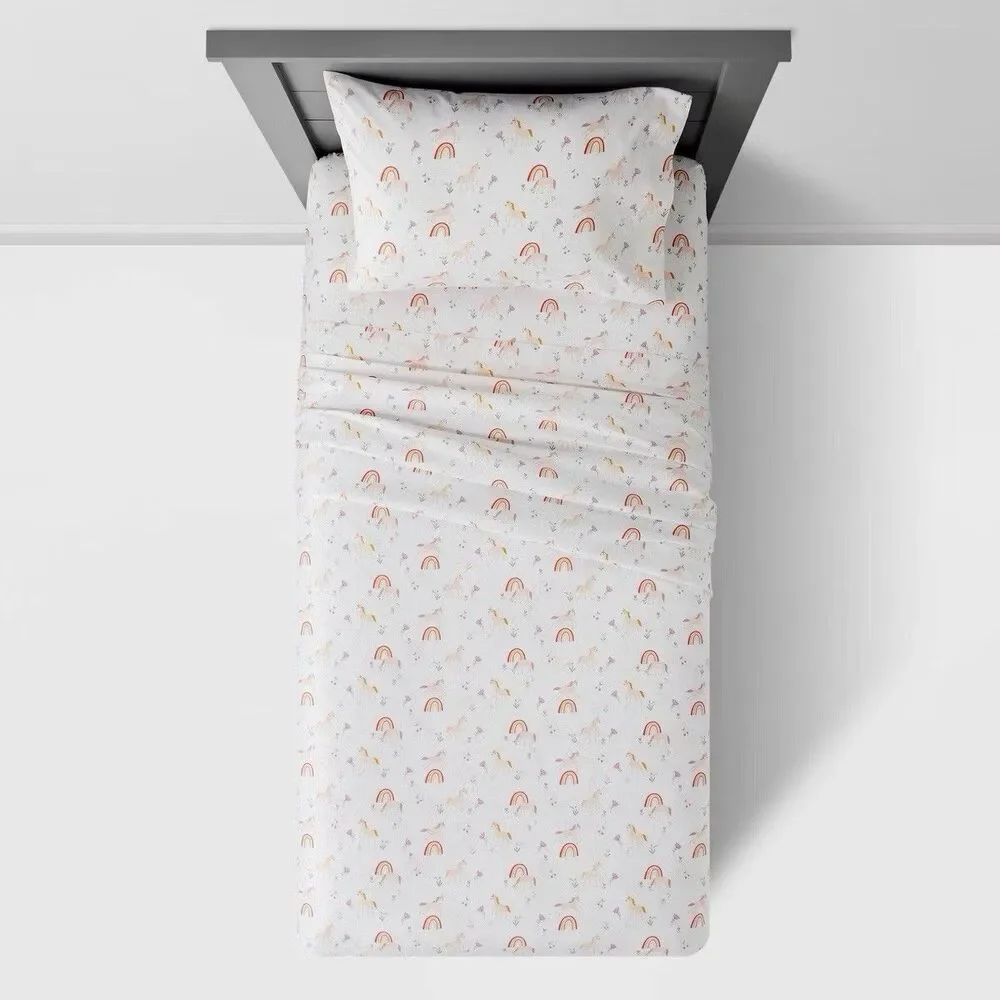 Pillowfort Full Unicorn Kids Sheet Set Cotton OEKO-TEX Bedding